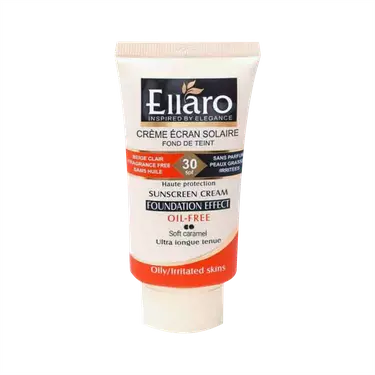 کرم ضد آفتاب SPF30 کرم پودری فاقد چربی رنگ کاراملی 40 میلی لیتر الارو